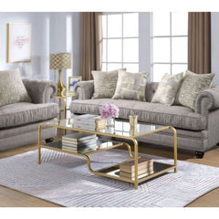 ACME Astrid Gold & Mirror Coffee Table Set ACME-81090-3PC