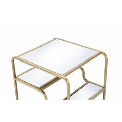 ACME Astrid Gold & Mirror End Table 81092