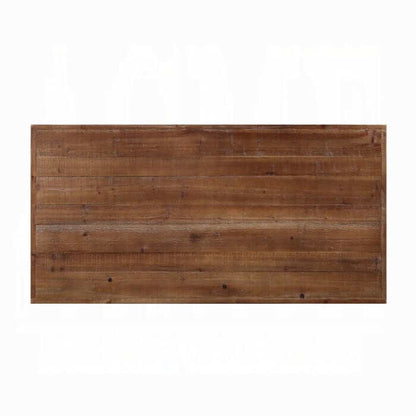 ACME Ikram Weathered Oak & Sandy Black Coffee Table 81175