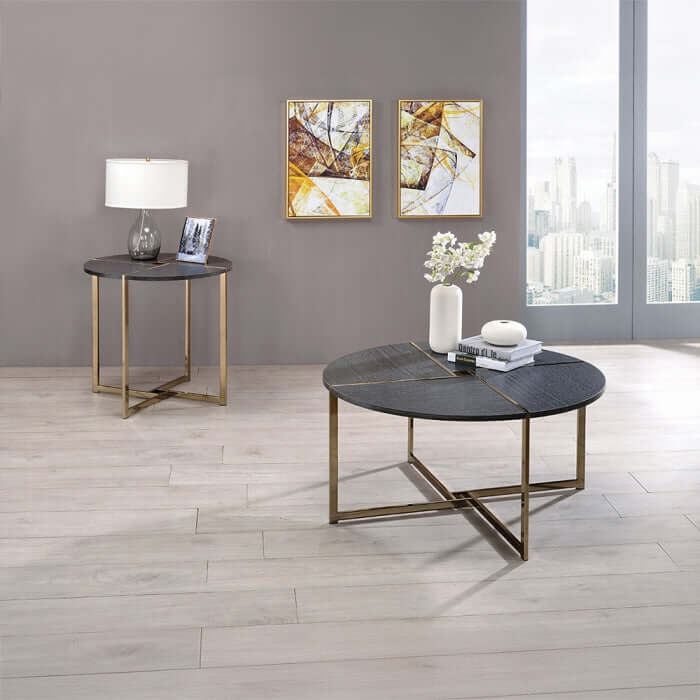 ACME Bromia Black & Champagne Coffee Table