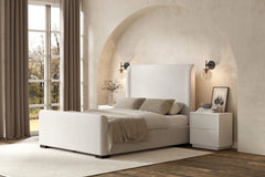 Alpine Furniture Adele Beige Upholstered California King Platform Bed 8322CK