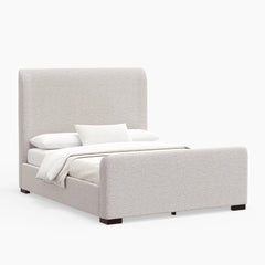 Alpine Furniture Adele Beige Upholstered Standard King Platform Bed 8322EK