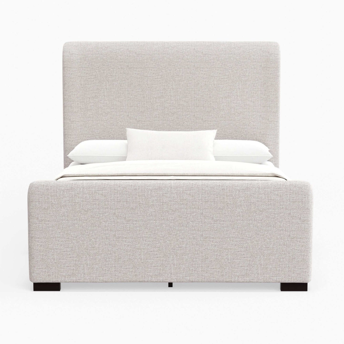 Alpine Furniture Adele Beige Upholstered Standard King Platform Bed 8322EK
