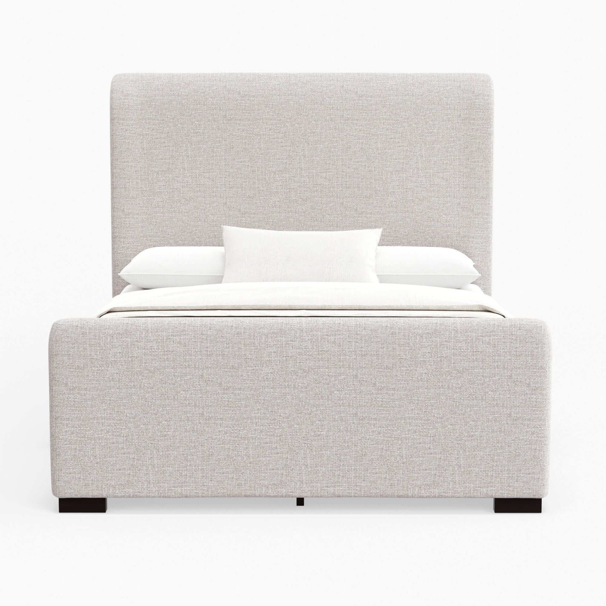 Alpine Furniture Adele Beige Upholstered Standard King Platform Bed 8322EK