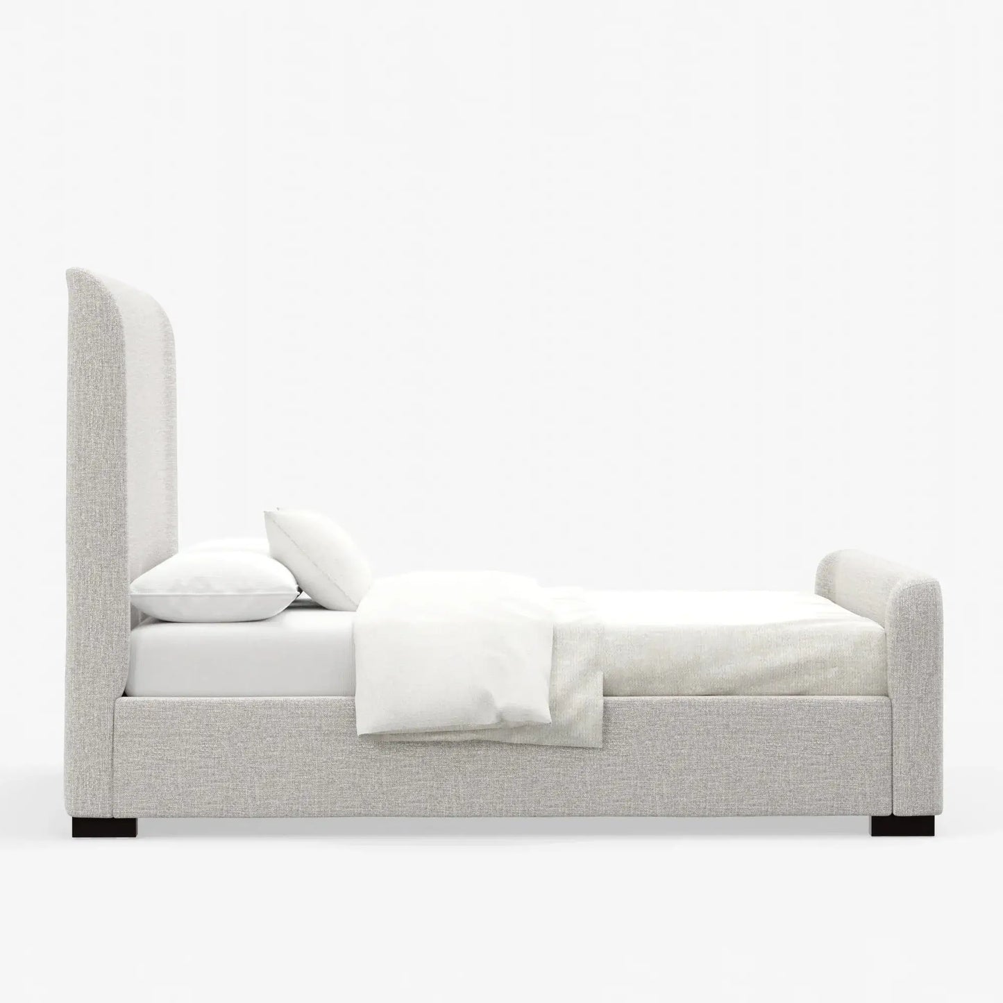 Alpine Furniture Adele Beige Upholstered California King Platform Bed 8322CK