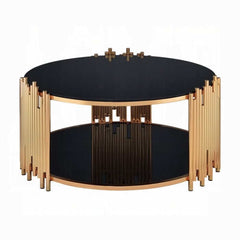 ACME Tanquin Gold & Black Glass Coffee Table 84490