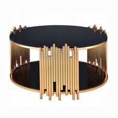 ACME Tanquin Gold & Black Glass Coffee Table 84490