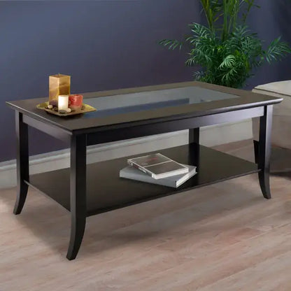 Winsome Wood Genoa Espresso Rectangular Coffee Table 92437