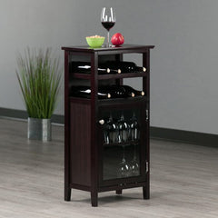 Winsome Alta Espresso Solid Wood Wine Cabinet 92119