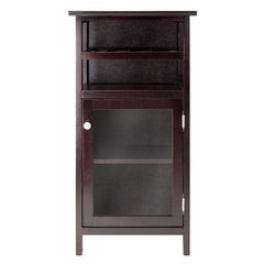 Winsome Alta Espresso Solid Wood Wine Cabinet 92119