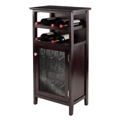 Winsome Alta Espresso Solid Wood Wine Cabinet 92119