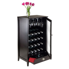 Winsome Bordeaux 20-Bottle Espresso Wine Cabinet 92416