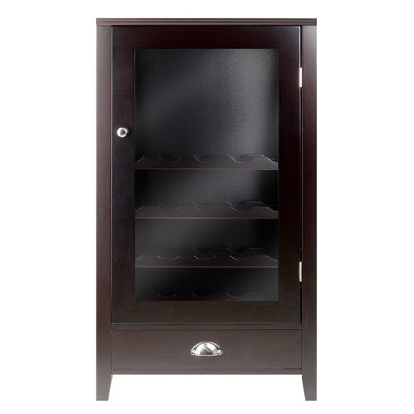 Winsome Bordeaux 20-Bottle Espresso Wine Cabinet 92416