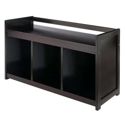 Winsome Addison Espresso Entryway Storage Bench 92439