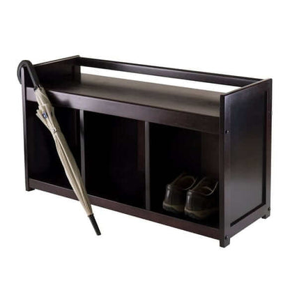 Winsome Addison Espresso Entryway Storage Bench 92439