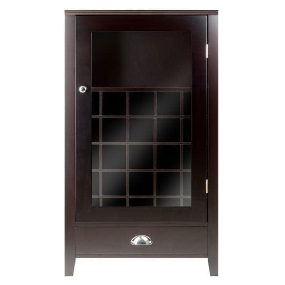 Winsome Bordeaux 25-Bottle Espresso Wine Cabinet 92455