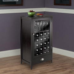 Winsome Bordeaux 25-Bottle Espresso Wine Cabinet 92455