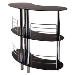 Winsome Martini Black and Chrome Entertainment Bar 93347