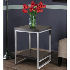 Winsome Wood Grey and Espresso Jared End Table 93418