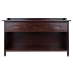 Winsome Adriana Walnut 3-Drawer Bench with Storage 94038