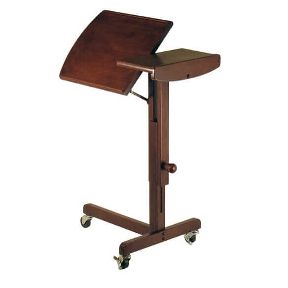 Olson Adjustable Lap Walnut Table Cart 94423