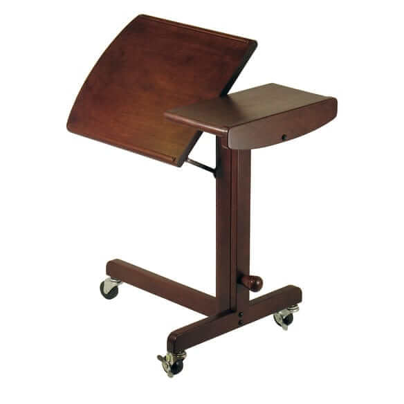 Olson Adjustable Lap Walnut Table Cart 94423