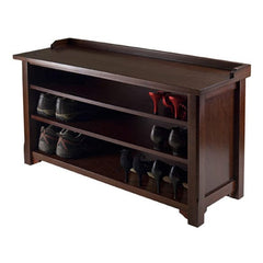 Winsome Dayton Walnut Storage Hall Bench 94841