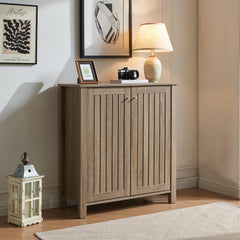 ID International Dark Taupe 2 door Shoe/Storage Cabinet 950551