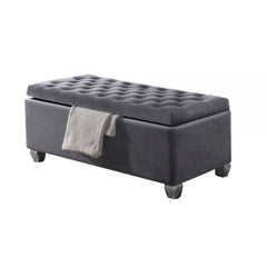 ACME Rebekah Gray Fabric Bench w/Storage 96546