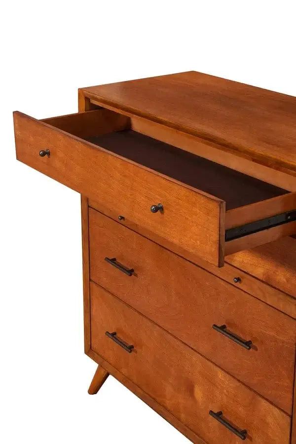 Alpine Furniture Acorn Flynn 4 Drawer Multifunction Chest w/PO Tray 966-05