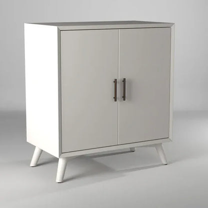 Alpine Furniture White Flynn Small Bar Cabinet 966-W-17