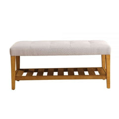 ACME Charla Light Grey and Oak Bench 96680