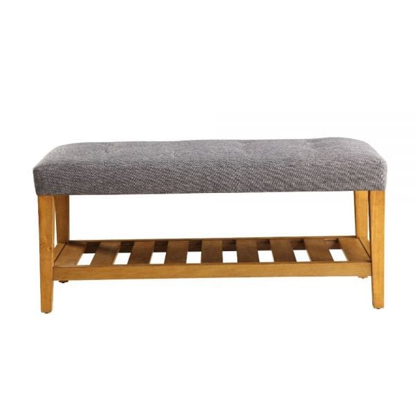 ACME Charla Grey and Oak Bench 96686