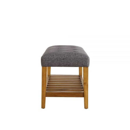 ACME Charla Grey and Oak Bench 96686