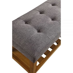 ACME Charla Grey and Oak Bench 96686