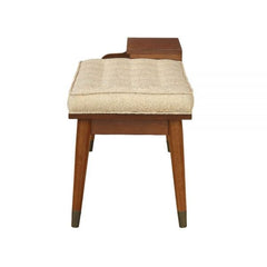 ACME Baptis Beige and Walnut Bench 96774