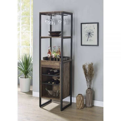 ACME Furniture Narik Weathered Oak Wine Rack 97800