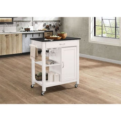 ACME Ottawa Black & White Kitchen Cart 98320