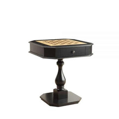 ACME Black Square Bishop Gaming Table with Reversible Game Tray 82846