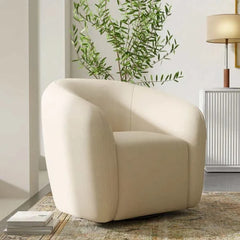 Alpine Furniture Ivory Cream Margo Swivel Chair 9068