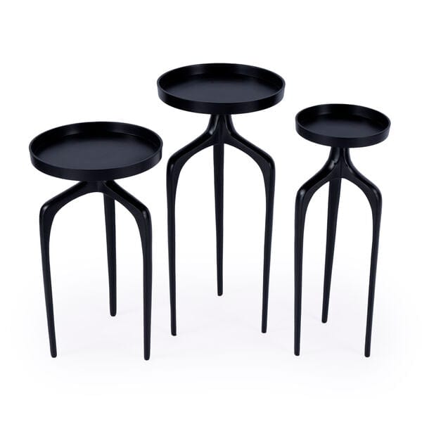 Butler Specialty Emilie Round Set of 3 Outdoor Scatter Tables 4421437