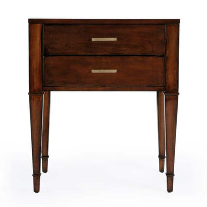 Butler Specialty Medium Brown Kai 24" Rec., 2 Drawer End Table 5713011