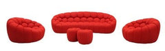 J&M Furniture Fantasy Red Ottoman 18442-R-O