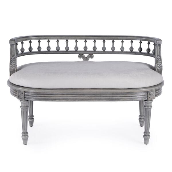 Butler Specialty Gray Hathaway 37 in. W Upholstered Bench 2625418