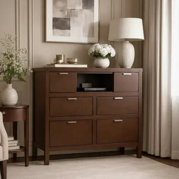 Alpine Furniture Carmel Cappuccino TV Media Chest JR-11
