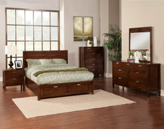 Alpine Furniture Carmel Cappuccino Queen Storage Bed JR-01Q