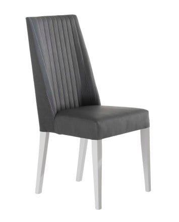 J&M Furniture White & Grey Luxuria Modern Set of 2 Dining Chair 18122-DC