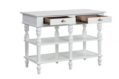 ACME Rorratt Marble & White Finish Kitchen Island AC00186