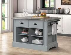 ACME Urrur Gray Finish Kitchen Island AC00187