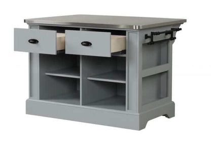 ACME Urrur Gray Finish Kitchen Island AC00187